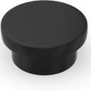 homdiy 10 Pack Black Cabinet Knobs Round Kitchen Cabinet Knobs Metal Black Dresser Knobs Zinc Cabinet Handles for Desk Drawers Cupboard Hardware