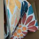 GENIMO Indoor Outdoor Area Rug 6'x9', Machine Washable Rugs for Patio, Waterproof, Non-Slip Easy Cleaning Floral Outdoor Mat Carpet for Living Room, Bedroom, RV, Balcony, Deck, Camping, Orange