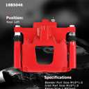 cciyu Rear Left/Right Disc Brake Caliper Assembly with Bracket For Dodge, For Jeep Models - For Liberty 2008-2012, For Nitro 2007-2011, For Wrangler 2007-2017, For Wrangler JK 2018 18B5046