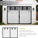 Magnetic Garage Door Screen for 1 Car 9x7 ft Single Garage Door Mesh Screen Curtain Cover Kit with Hook and Loop, Black (GSD-0009-07)