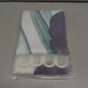 Floral Shower Curtain, Purple White Flower Spring Flowers Pattern on White Background Polyester Fabric Thickening Shower Curtain 72X72Inches