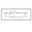 SRSZHIYUE A Perfect Marriage Wedding Decor Sign, White, 40"×15"