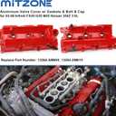 MITZONE Upgrade Aluminum Valve Cover Left and Right Compatible with 2003-2008 Nissan 350Z Infiniti FX35 G35 M35 VQ35DE 3.5L Part # 13264AM600 13264AM610