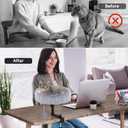 Chumajor Cat Desk Bed - 360 Rotating & Adjustable, Supports 50 lbs, Soft Faux Fur with Dual-Sided Reversible Mat, Modern Indoor Cat Nest Furniture for Office Desks and Game Tables, Island Table