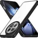 Eastcoo Slim Case for Oneplus 13 Case, [Hard PC Back+Soft TPU Bumper] [Anti-Yellowing] [Support Wireless Charging] Slim Fit Shockproof Protective Transparent Case Cover for OnePlus 13 5G, Matte Black