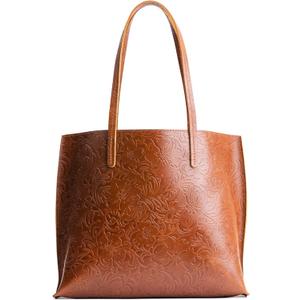 Portland Leather Goods August Tote  Handmade from the Finest Full-Grain Hides  Large Interior Pocket & Interior Key Loop (Meadow)