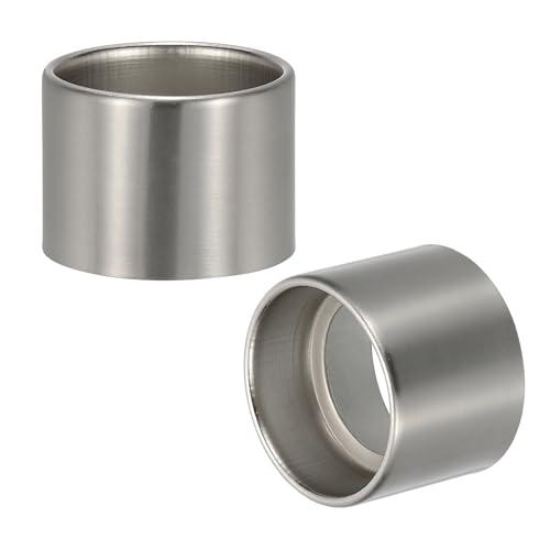 PATIKIL Light Socket Shade Ring, 2pcs E26 E27 Medium Base Metal Sockets Lock Ceramic/Porcelain Sockets with Thread Diameter 1-1/2 Inches for Hanging Lamp Holder, Nickel 40mm / 1.57"