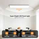 AIKVSXER 2 Pack 1x4 LED Panel Light Surface Mount, 50W 5500LM, 3CCT (3000K-5000K), Ultra-Thin 48In, Triac Dimmable, Energy Efficient, Ceiling Light for Kitchen Garage Office Basement, 1x4ft 2pack Wz
