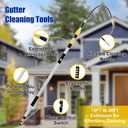 20FT Heavy Duty Telescopic Gutter Cleaning Tools, Rain Gutter Cleaning Tool from Ground with Bendable Nozzle, Quick-Connect Adapter & Ergonomic Wand, Leak-Proof Clog Removal for 2-Story Homes