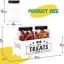 Dog Treat Container, Wooden Cat Food Container Storage with 2 Jars, Food Storage Organizer for Dog and Cat, White Wooden Pet Treat Container, Great Gift for Pet Lover