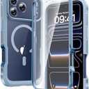 Diaclara Magnetic Designed for iPhone 17 Pro Case 6.3 Inch Full Body Bumper,[Compatible with MagSafe] Military Drop Proof Cover with Built-in Touch Sensitive Anti-Scratch Screen Protector, Blue