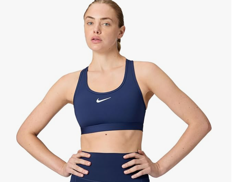 Nike Women's Swoosh Sports Bra (Medium Support) (Midnight Blue), Size M