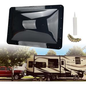 RV Skylight Outer Dome,18"x26" OD Universal Skylight Fits All Standard 14" x 22" Skylight Openings Replacement Travel Trailer RV Camper Truck (Smoke)
