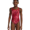 TYR Women's Durafast Elite Diamondfit Swimsuit, Orange/Soren, 34