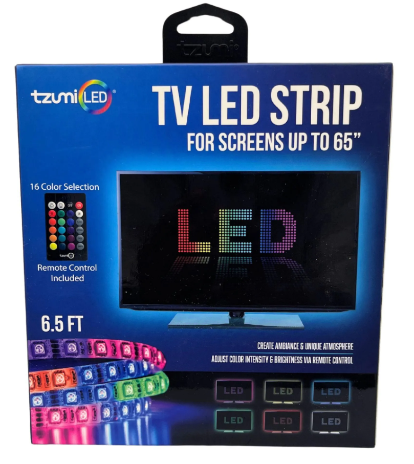TV LED strip for screens up to 65" 6.5ft with remote color changing strips