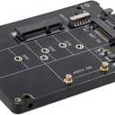 NFHK Combo M.2 NGFF B-Key & mSATA SSD to SATA 3.0 Adapter Converter Case Enclosure with Switch