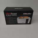 Mueller UltraToast Full Stainless Steel Toaster 4 Slice, Long Extra-Wide Slots for Bagels and Waffles, 6 Browning Levels, LED Display, Cancel/Defrost/Reheat Functions & Removable Tray, Kitchen Gadgets