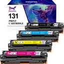 HaloFox Compatible Toner Cartridge Replacement for Canon 131 131H imageClass MF624Cw MF628Cw MF8280Cw LBP7100Cw MF8230Cn MF8080Cw for HP 131A 131X Printer (Black, Cyan, Yellow, Magenta, 4-Pack)