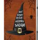 2 x Halloween Decorations Outdoor - Feminist Witch Hat Halloween Garden Flag | Halloween Decor Party Favors Supplies Double Sided Backdrop Banner | Halloween Accessories Outdoor Outside Decor for Garden Yard Porch Patio Lawn