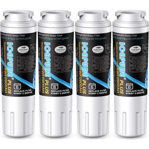 ICEPURE PLUS NSF/ANSI 53 Certified UKF8001 Refrigerator Water Filter Compatible with Maytag UKF8001, UKF8001AXX, UKF8001P, Whirlpool 4396395, 469006, EDR4RXD1, EveryDrop Filter 4, 4 Pack