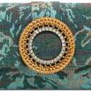 Clutch Purses for Women,Vintage Floral Embroidery Envelope Evening Handbags for Formal Party Wedding 2025 (Blue)