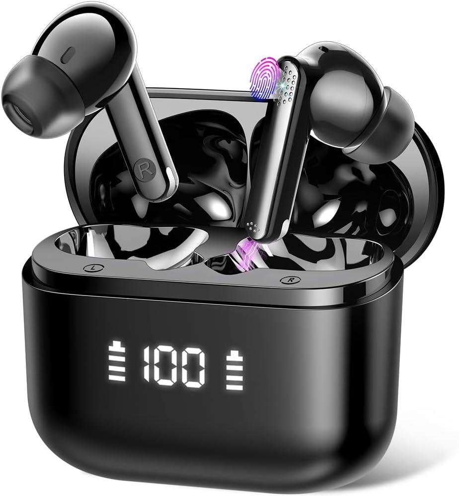 Ai Translation Earbuds Real Time with Audio and Video Calls, 3-in-1 Buletooth 5.4 Translator Earbuds with 6 Translation Modes/164 Languages/No Subscription Required, 48H Headphones Translator (Deep Black)