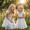 Toddler Baby Girls Dress Ruffle Sleeveless Floral Summer Beach Butterfly Sundress Kids Casual Dresses