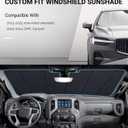 Pigenius Windshield Sun Shade for Chevrolet Colorado 2023-2026; GMC Canyon 2023-2026. Reflective Aluminum Film Front Window Sunshade - BLAZBLOCK