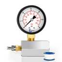 Gas Test Pressure Gauge 30 Pound, 30 PSI / 200 kPa, 3/4” FNPT Connection, Brass Valve, Chrome Plated Steel Body Assembly