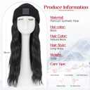 S-noilite Beanie Wig Hair Extensions,18 Inch Long Wavy Hair Extensions with Knitted Hat Wigs for Women Winter Medium Brown with Dark Blonde