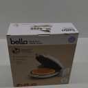 bella Flip-n-Store Waffle Maker with EverGood Ceramic Nonstick Coating, Fits-anywhere Kitchenware, Power Indicator Light, Cool Touch Handle & Cord Wrap, 7 Wide & 1" Deep Plates, 1000 Watt, Oatmilk