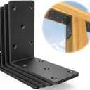 5x5 Heavy Duty Shelf BracketsL Brackets for Shelves Fence Pergola Brackets Angle Bracket for Post Wood90 Degree Corner BracketCorner Brace for Floating Shelf Countertop Support Brackets