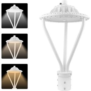 LED Post Top Light 75/100/150W Adjustable 19500 LM 3000/4000/5000K LED Circular Area Light Outdoor Pole Lights with Photocell, IP67 Parking Lot Lights Fixture Commercial Lighting, 100-277V