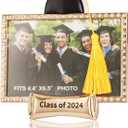 Class of 2025 Graduation Picture Frames 4 x 6 Inch Graduation Photo Frames for 4 x 6 Inch Photo Frame Graduation Party Gifts Photo Glass Frame for Tabletop Display (Antique Gold, 4 x 6 inch)