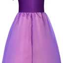 ReliBeauty Girls Dress Puff Sleeve Princess Costume, Size 4T-4, Purple(with Accessories) (Purple) 
