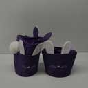 Holiday home easter corduroy basket Violet 3ct