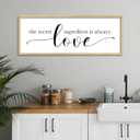 YWJKWLGS Funny Kitchen Wall Decor Art The Secret Ingredient is Always Love Sign 32x12 Inch, Inspirational Quote, Large Rustic Farmhouse Wooden Plaque for Dining Room Coffee Bar Wall Hanging (Wood)
