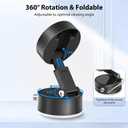 CreaDream Vacuum Magnetic Suction Car Phone Holder, 2025 Upgraded Foldable Suction Cup Phone Mount Stand with 360 Rotation, Car Accessories for All Smartphones, for Shower/Car/Mirror/Smooth Surface