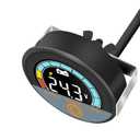 Battery Capacity Voltage Meter Waterproof IP67, 12v 24v 48v 60v 84v Battery Monitor Voltmeter with Alarm LCD Digital Display for Car Motorcycle Truck Boat RV