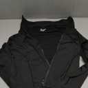 Gihuo Women's Workout Jacket Lightweight Zip Up Athletic Cropped Running Jacket (Black)