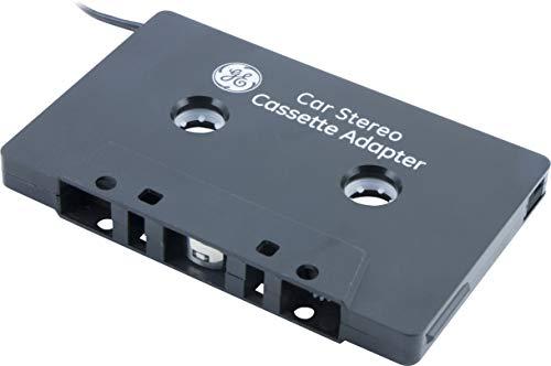 GE Car Stereo Cassette Adapter, 3.5mm Jack, For Mobile Phones, Smartphones, iPods, CD Players, MP3 Players and other Mobile Devices, Black, 34496