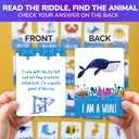QUOKKA Search and Find Puzzles for Kids Ages 4-6 - Riddle Kids Puzzles 6-8 Years Old - 70 Unique Pcs - 20 Illustrated Guessing Cards - Engaging Children Themes - Ocean Puzzle Gift for Toddlers 3-5