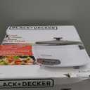 BLACK+DECKER Rice Cooker 28 Cups Cooked (14 Cups Uncooked) with Steaming Basket, Removable Non-Stick Bowl, White