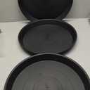 4 Pack of 14 inch Plant Saucer, Heavy Duty Plant Saucer 14 inch Round, Plastic Plant Water Tray for Pots, Plant Saucers for Indoors, Bird Bath Bowls, Pot Trays for Planter 12"/13"/14" (Black)