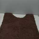 Madeals 4-Piece Bath Rug Set, Brown, 20" x 32", Modern, Non-Slip, Absorbent, Machine Washable, Bath Mat