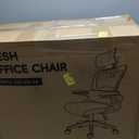 Ergonomic Office Chair,Mesh Office Chair with Lumbar Support,High Back Desk Chair with Flip-up Arms,400 lbs Big and Tall Computer Chair with Headrest,Comfy Desk Chairs (Light Grey)