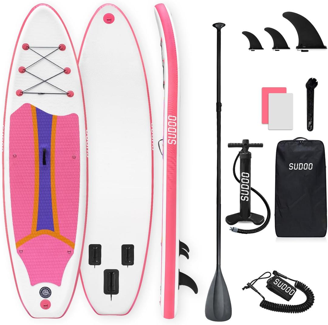 SUDOO 10'6" Inflatable Paddle Board for Adults Wide Stable SUP for Beginner