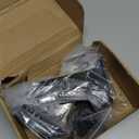 8 Pack - 6 inch Black Hidden L Shelf Bracket (1/5 Inch Thicked) Iron Floating Shelf Brackets Rustic Industrial Metal Brackets for Shelf Support