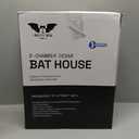 BIGBATBOX - Bat House for Outdoors - Clean Your Backyard from Mosquitoes - Wooden Bat House Kit - with Our Proven Bat Box Design, 2 Chamber Black (Up to 75 Bats)