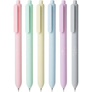 Mr. Pen- Retractable Gel Pens, 6 Pack, Color Ink Gel Pens Fine Point, Pastel Colors, 0.7mm, Back to School Supplies